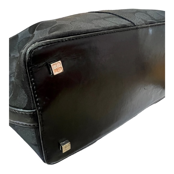 KATE SPADE NOEL print Vintage Original Black on Black Purse Logo Print - Picture 9 of 16